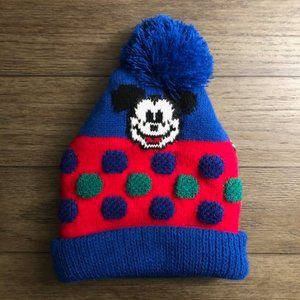 Disney Mickey Mouse Toddler Boys Knit Hat /& Mitten Set NWT Blue or Red One Size
